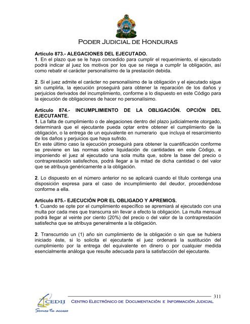 codigo procesal civil - Consejo Hondureño de la Empresa Privada