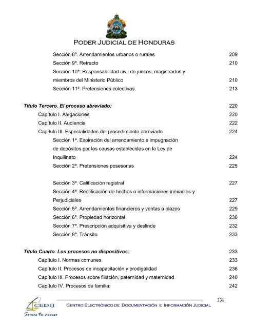 codigo procesal civil - Consejo Hondureño de la Empresa Privada