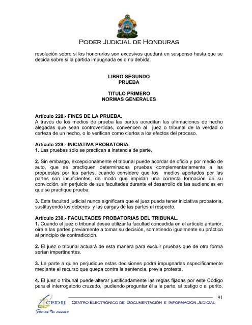 codigo procesal civil - Consejo Hondureño de la Empresa Privada