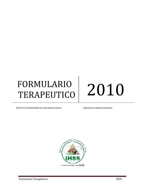 formulario terapeutico - IHSS - Instituto Hondureño de Seguridad ...