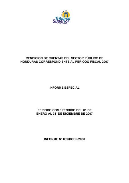 2008 - Tribunal Superior de Cuentas