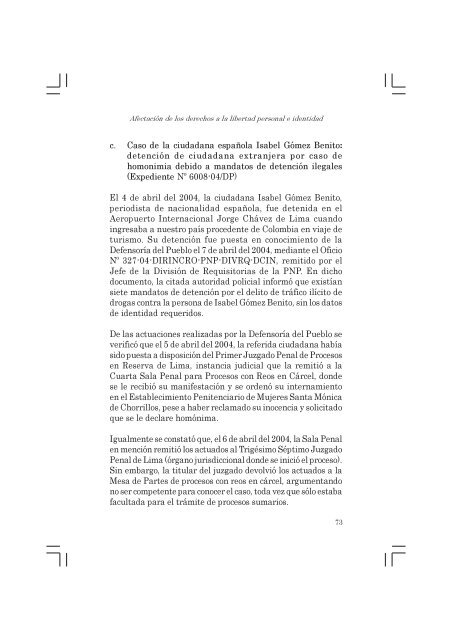 Informe Defensorial derechos libertad.pmd - Biblioteca Virtual de la ...