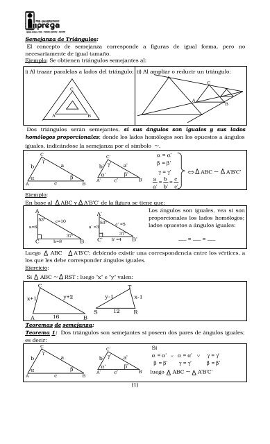 Semejanza de Triángulos