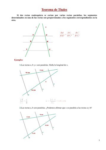 Semejanza. Teorema de Thales - Amolasmates