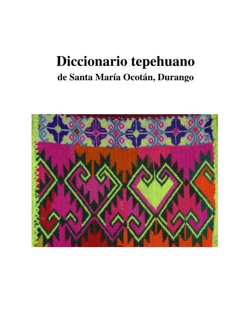 Diccionario tepehuano