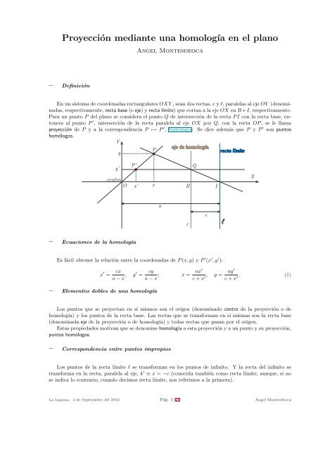 homologıa - Geometría