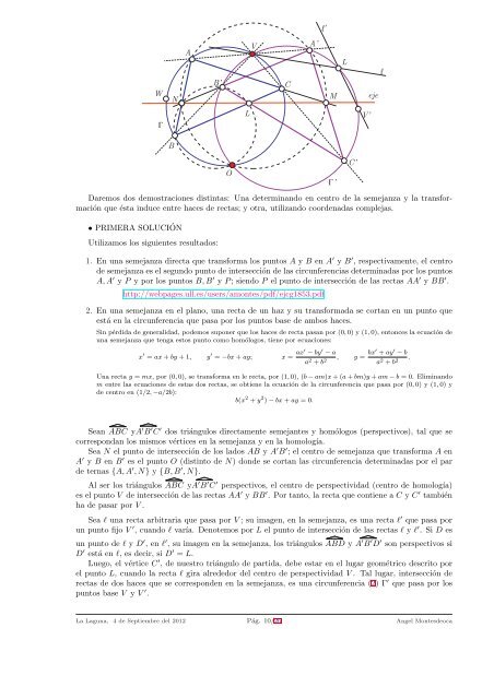 homologıa - Geometría