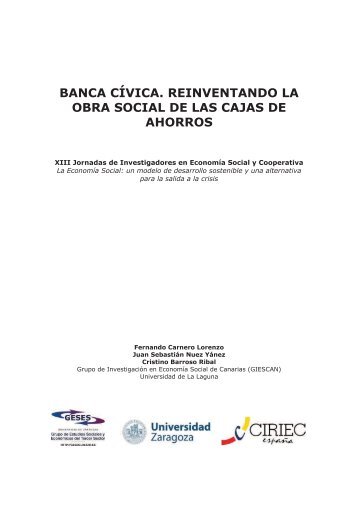 banca cívica - Cristino Barroso Ribal - Universidad de La Laguna