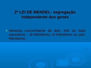 2ª Lei, Interação de genes não alelos