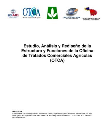 Estudio Benchmarking OTCA. - Oficina de Tratados Comerciales ...