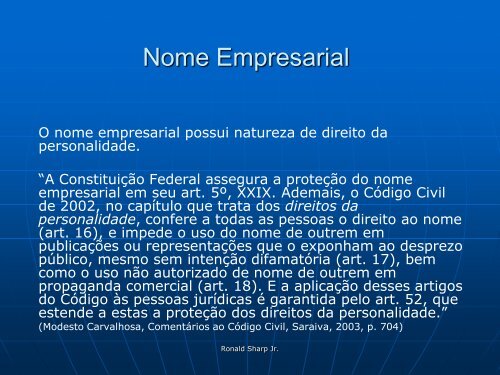 Nome Empresarial - Jucerja