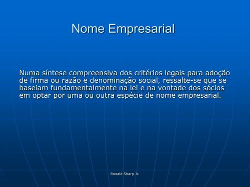 Nome Empresarial - Jucerja