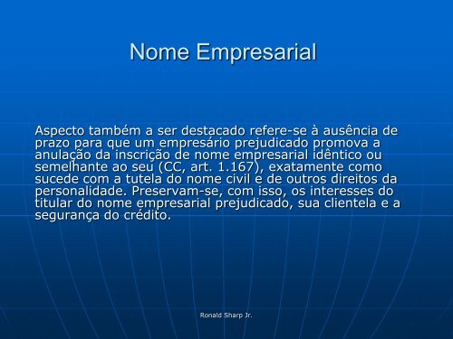 Nome Empresarial - Jucerja