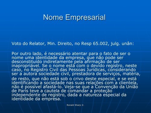 Nome Empresarial - Jucerja