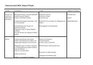 Fachcurriculum NWA-Physik Klasse 9