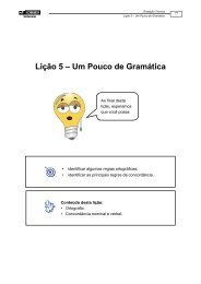 Lição 5 – Um Pouco de Gramática - Correios