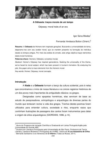 A Odisseia - Todas as Musas Revista de Literatura e das