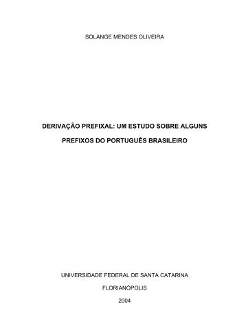 capítulo ii – estudo de prefixos do português brasileiro