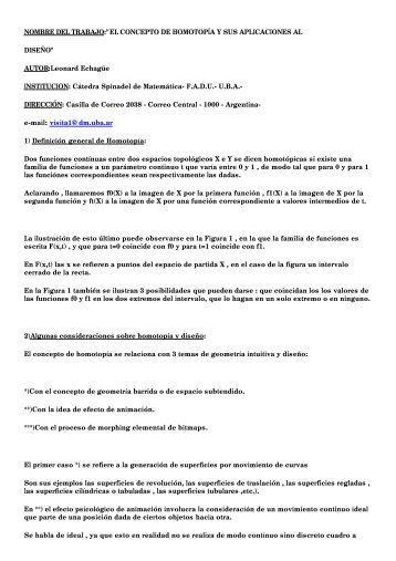 "EL CONCEPTO DE HOMOTOPÍA Y SUS APLICACIONES AL ...