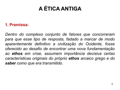 08 – A Ética Antiga