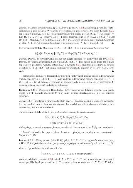 TOPOLOGIA I Pomocnik studenta Zintegrowane notatki do wykładu ...