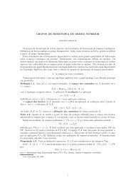 GRUPOS DE HOMOTOPIA DE ORDEM SUPERIOR Os grupos de ...