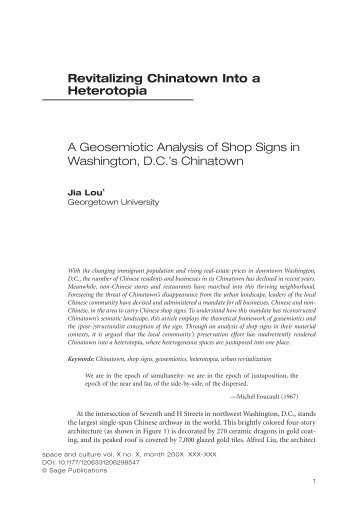 Revitalizing Chinatown Into a Heterotopia A Geosemiotic Analysis of ...