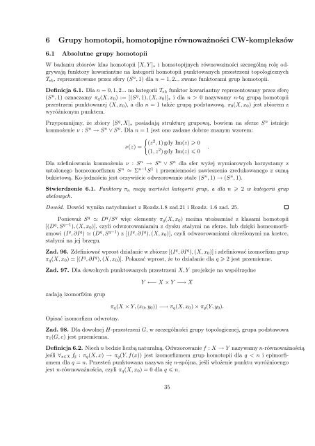 0.0 Topologia Algebraiczna I - pomocnik studenta, Rozdziały 1-7