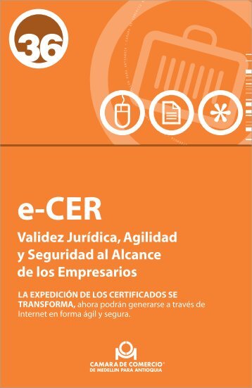 Certificado e-CER - Cámara de Comercio de Medellín