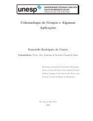 Cohomologia de Grupos e Algumas Aplicações - DCCE - Unesp