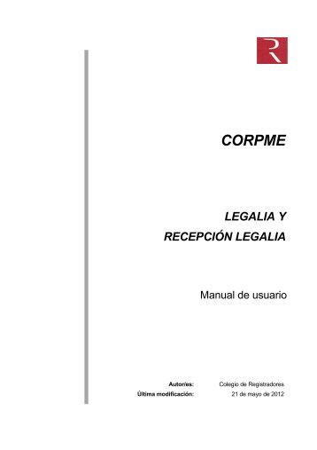 Manual de usuario de Legalia