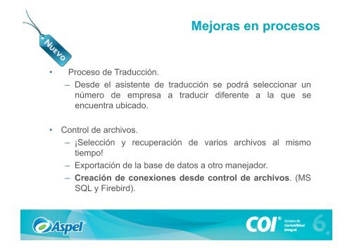 Descarga la presentación ejecutiva - Aspel