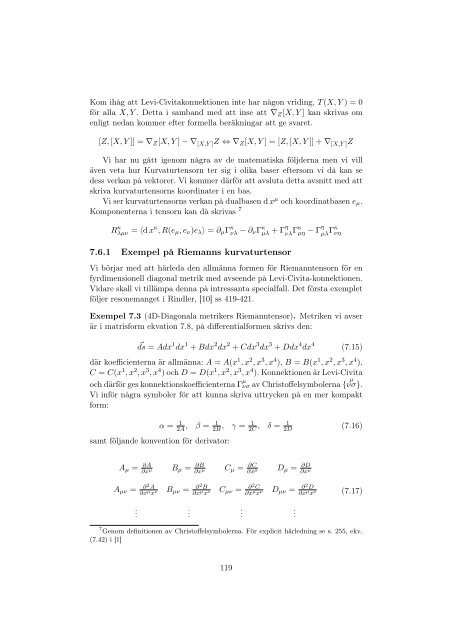 Topologi och geometri för allmän relativitetsteori - Chalmers ...