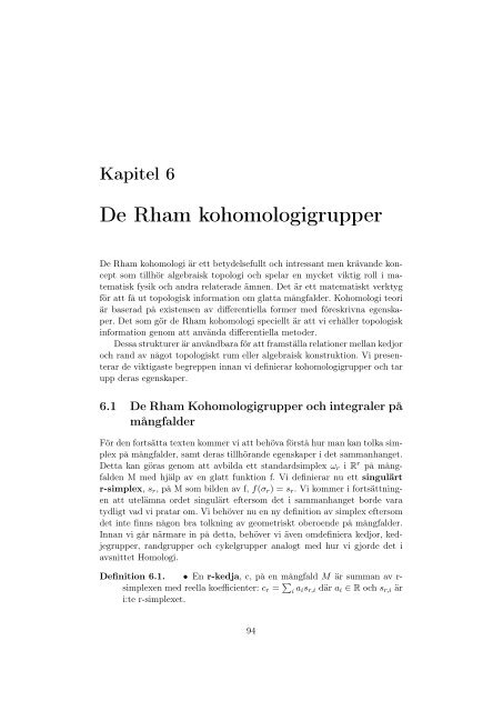 Topologi och geometri för allmän relativitetsteori - Chalmers ...