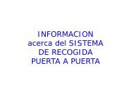 Información acerca del sistema de recogida ... - Legazpiko Udala