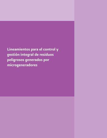 Lineamientos para el control y gestión integral de ... - Semarnat