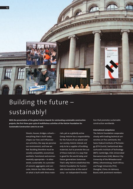 Building the future – sustainably!