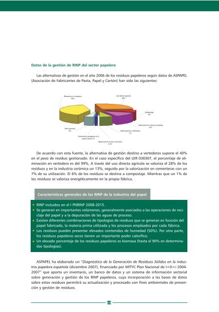 residuos de la industria papelera - Aspapel