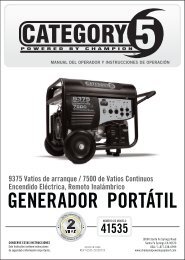 GENERADOR PORTÁTIL - Champion Power Equipment