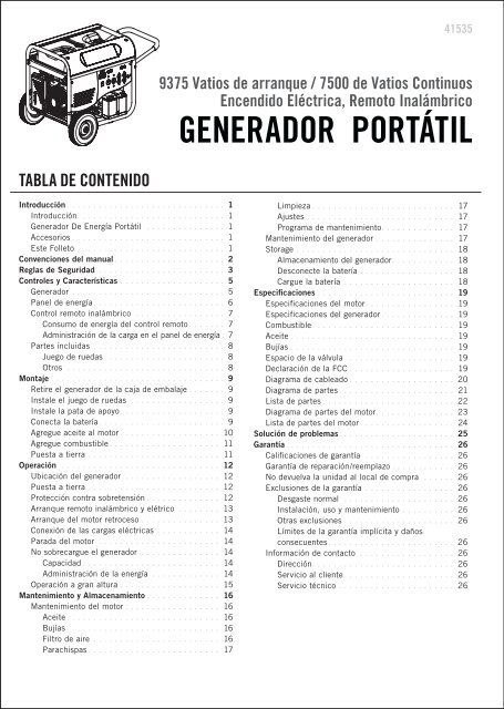 GENERADOR PORTÁTIL - Champion Power Equipment
