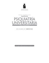 Año 5, Vol. 5 - Nº 1 Marzo - Gaceta de Psiquiatría Universitaria