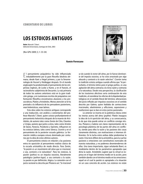 Año 5, Vol. 5 - Nº 1 Marzo - Gaceta de Psiquiatría Universitaria