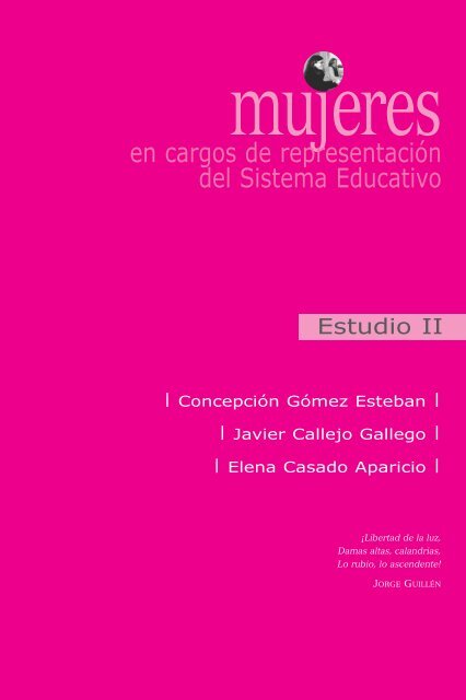 Mujeres en cargos de representación del sistema educativo