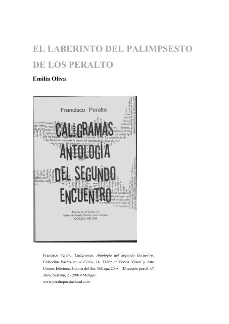 El laberinto del Palimpsesto de los Peralto por Emilia Oliva - Boek 861