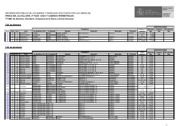 Presa Alcollarin 2ª Fase - varios ttmm - LISTA AFECTADOS