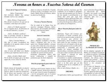 Novena en Honor a Nuestra Señora del Carmen - Parroquia ...