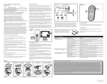 Hunter ON/OFF Fan & Light Control Model 27157 - Hunter Fan