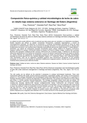 Composición físico-química y calidad microbiológica de leche