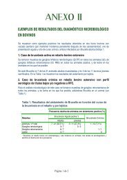 1. Caso de brucelosis activa en rebaño bovino extensivo 2. Caso de ...