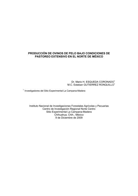 producción de ovinos de pelo bajo condiciones de pastoreo  